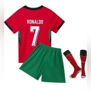 Soccer Jersey kids, 2025 Soccer Jersey 7# Football Youth Jersey, shorts socks.